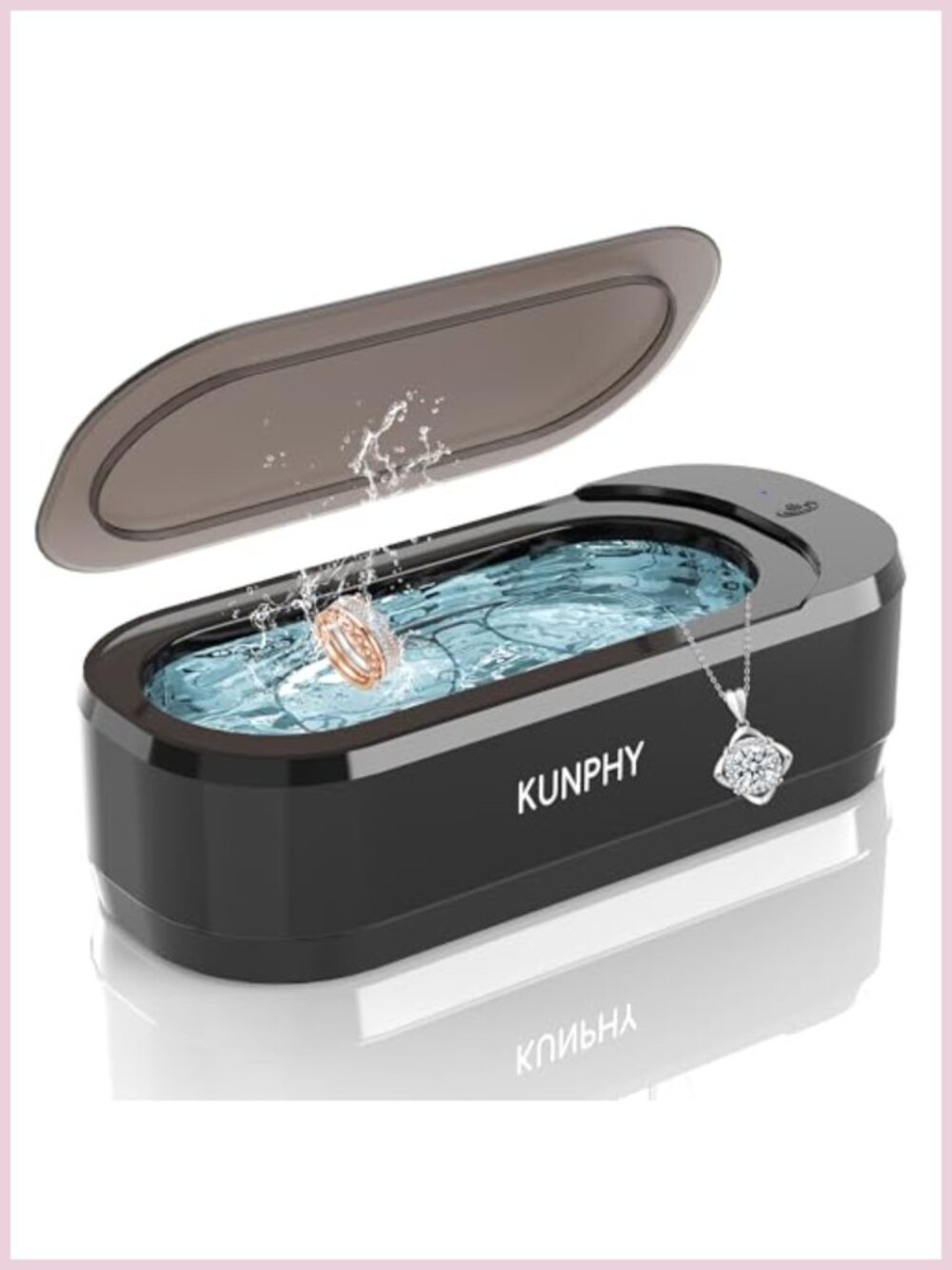 Ultrasonic Jewelry Cleaner 12oz 46KHz Sonic Cleaner One-Touch